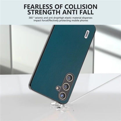 ABEEL For Samsung Galaxy S24 Case Slim-Fit PU Leather+PC Smooth-touch Protective Back Cover