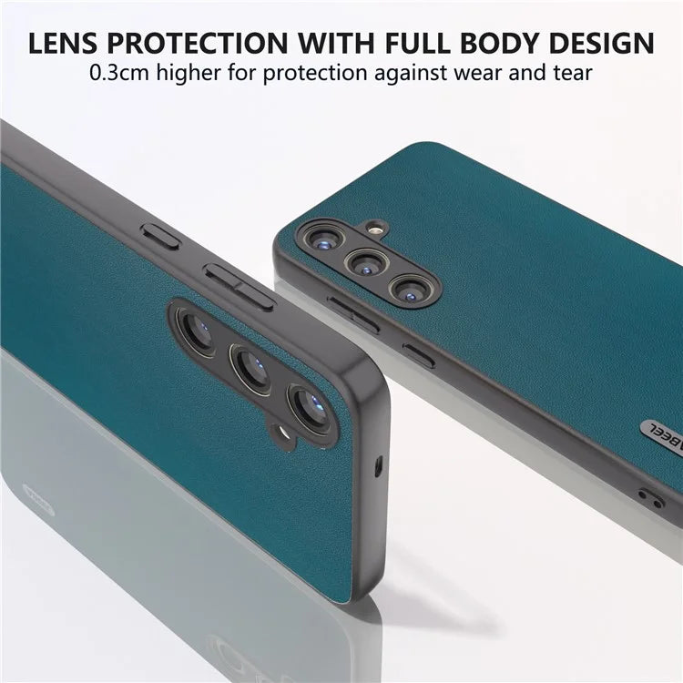 ABEEL For Samsung Galaxy S24 Case Slim-Fit PU Leather+PC Smooth-touch Protective Back Cover