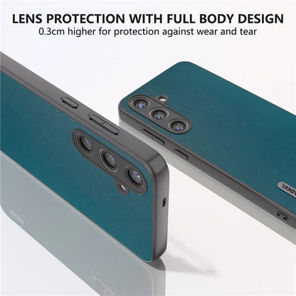 ABEEL For Samsung Galaxy S24 Case Slim-Fit PU Leather+PC Smooth-touch Protective Back Cover