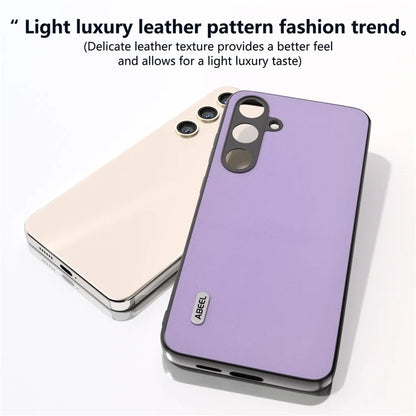 ABEEL For Samsung Galaxy S24 Case Slim-Fit PU Leather+PC Smooth-touch Protective Back Cover