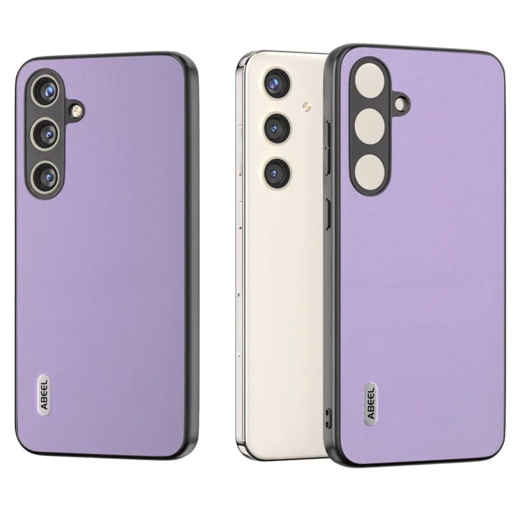 ABEEL For Samsung Galaxy S24 Case Slim-Fit PU Leather+PC Smooth-touch Protective Back Cover