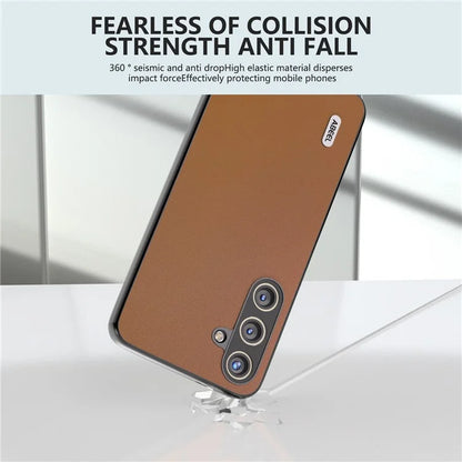 ABEEL For Samsung Galaxy S24 Case Slim-Fit PU Leather+PC Smooth-touch Protective Back Cover