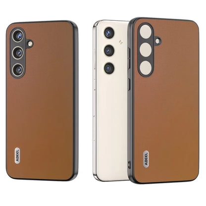 ABEEL For Samsung Galaxy S24 Case Slim-Fit PU Leather+PC Smooth-touch Protective Back Cover