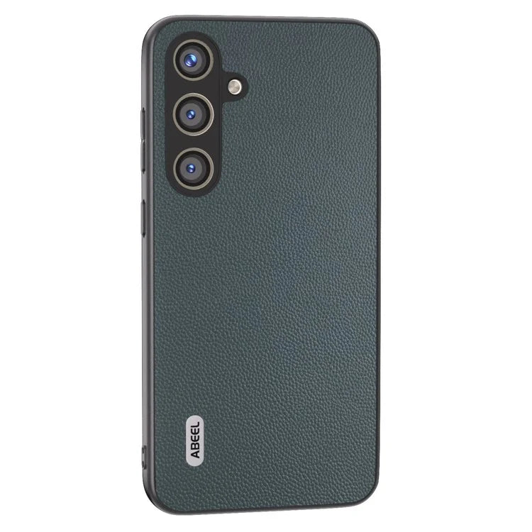 ABEEL For Samsung Galaxy S24+ Case Genuine Cow Leather+PC Scratch-resistant Smart Phone Shell