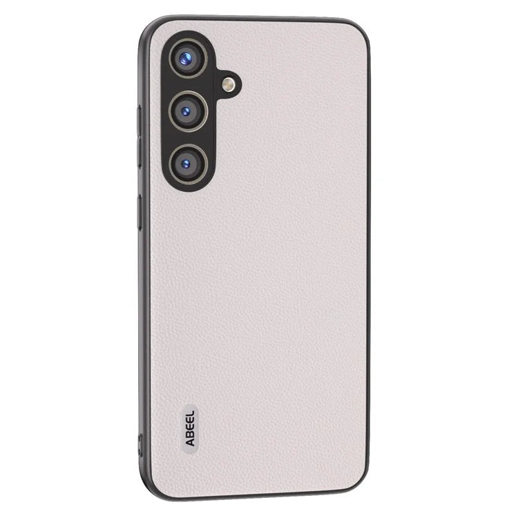 ABEEL For Samsung Galaxy S24+ Case Genuine Cow Leather+PC Scratch-resistant Smart Phone Shell