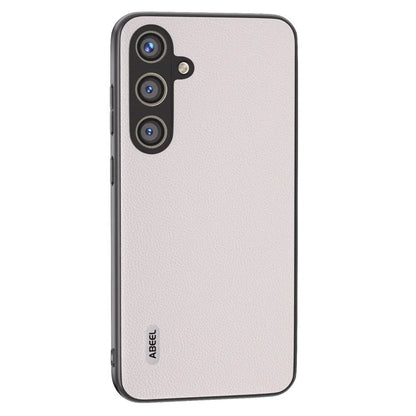 ABEEL For Samsung Galaxy S24+ Case Genuine Cow Leather+PC Scratch-resistant Smart Phone Shell