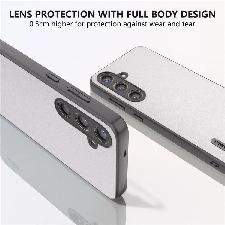 ABEEL For Samsung Galaxy S24+ Case Genuine Cow Leather+PC Scratch-resistant Smart Phone Shell