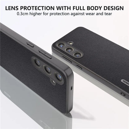 ABEEL For Samsung Galaxy S24+ Case Genuine Cow Leather+PC Scratch-resistant Smart Phone Shell
