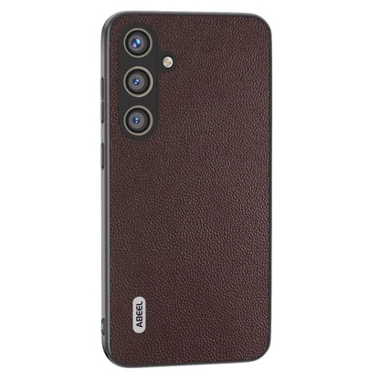 ABEEL For Samsung Galaxy S24+ Case Genuine Cow Leather+PC Scratch-resistant Smart Phone Shell