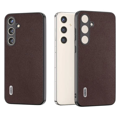 ABEEL For Samsung Galaxy S24+ Case Genuine Cow Leather+PC Scratch-resistant Smart Phone Shell