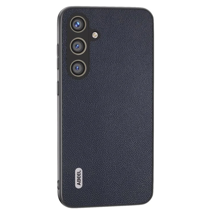 ABEEL For Samsung Galaxy S24+ Case Genuine Cow Leather+PC Scratch-resistant Smart Phone Shell