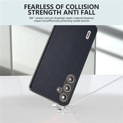 ABEEL For Samsung Galaxy S24+ Case Genuine Cow Leather+PC Scratch-resistant Smart Phone Shell