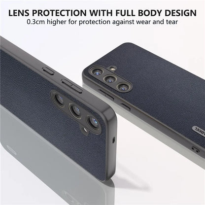 ABEEL For Samsung Galaxy S24+ Case Genuine Cow Leather+PC Scratch-resistant Smart Phone Shell