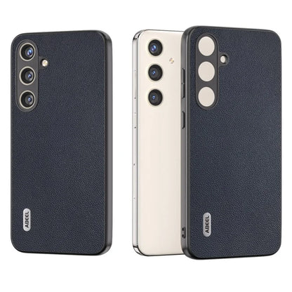 ABEEL For Samsung Galaxy S24+ Case Genuine Cow Leather+PC Scratch-resistant Smart Phone Shell