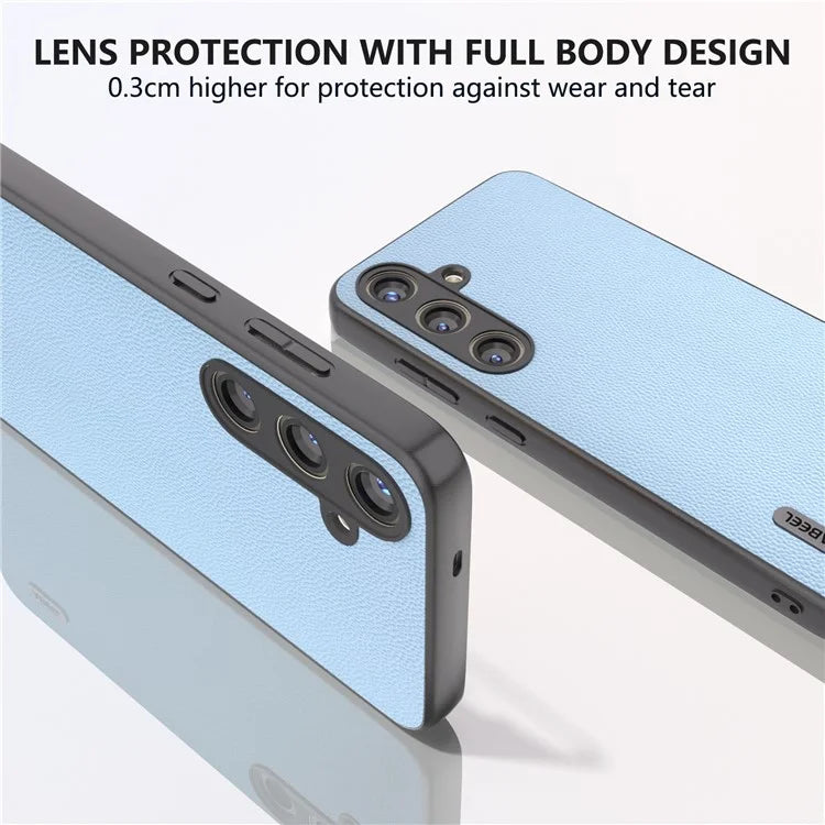 ABEEL For Samsung Galaxy S24+ Case Genuine Cow Leather+PC Scratch-resistant Smart Phone Shell