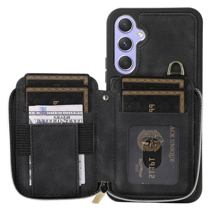 For Samsung Galaxy S24 Case Card Bag Leather TPU Back Cover with Strap