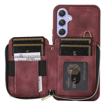 For Samsung Galaxy S24 Case Card Bag Leather TPU Back Cover with Strap