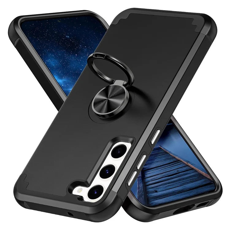 For Samsung Galaxy S24 Back Case Ring Kickstand Shockproof Phone Protective Cover
