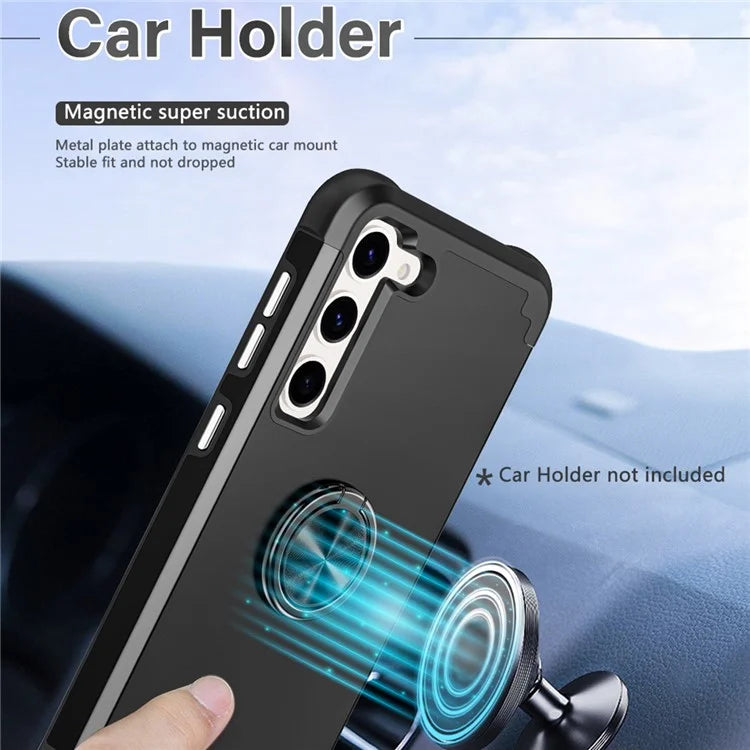 For Samsung Galaxy S24 Back Case Ring Kickstand Shockproof Phone Protective Cover