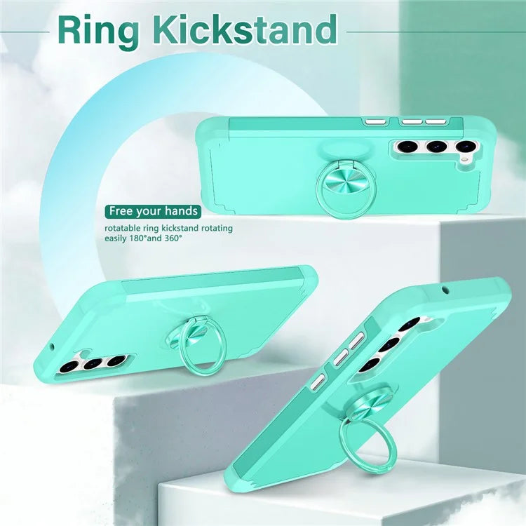 For Samsung Galaxy S24 Back Case Ring Kickstand Shockproof Phone Protective Cover