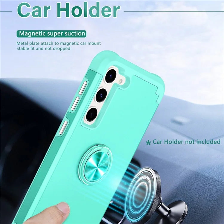 For Samsung Galaxy S24 Back Case Ring Kickstand Shockproof Phone Protective Cover