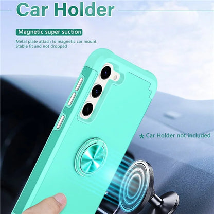 For Samsung Galaxy S24 Back Case Ring Kickstand Shockproof Phone Protective Cover