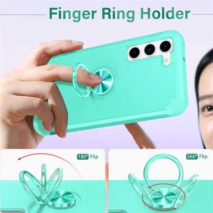 For Samsung Galaxy S24 Back Case Ring Kickstand Shockproof Phone Protective Cover