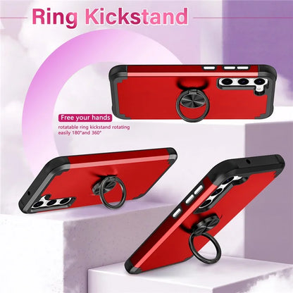 For Samsung Galaxy S24 Back Case Ring Kickstand Shockproof Phone Protective Cover