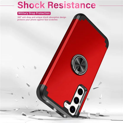 For Samsung Galaxy S24 Back Case Ring Kickstand Shockproof Phone Protective Cover