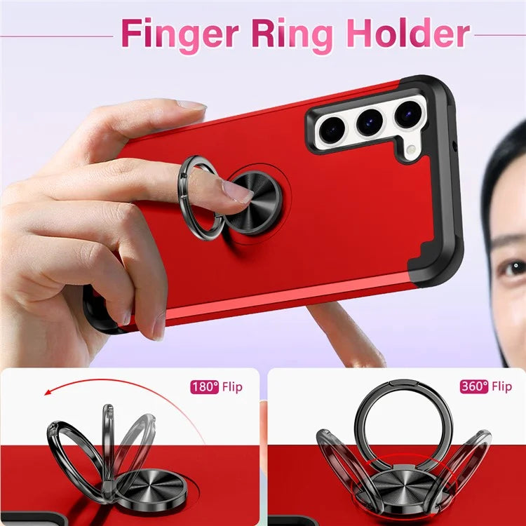For Samsung Galaxy S24 Back Case Ring Kickstand Shockproof Phone Protective Cover