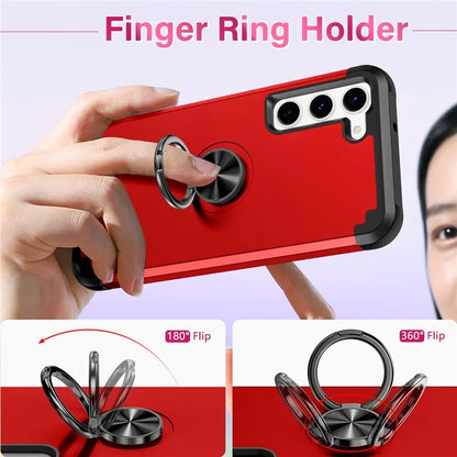 For Samsung Galaxy S24 Back Case Ring Kickstand Shockproof Phone Protective Cover
