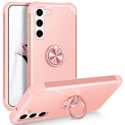 For Samsung Galaxy S24 Back Case Ring Kickstand Shockproof Phone Protective Cover