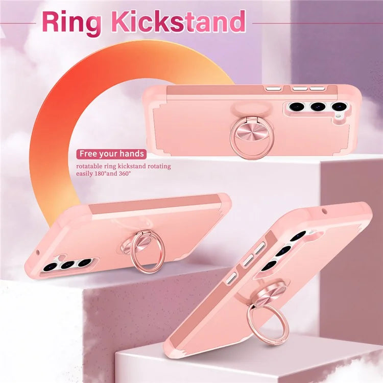 For Samsung Galaxy S24 Back Case Ring Kickstand Shockproof Phone Protective Cover