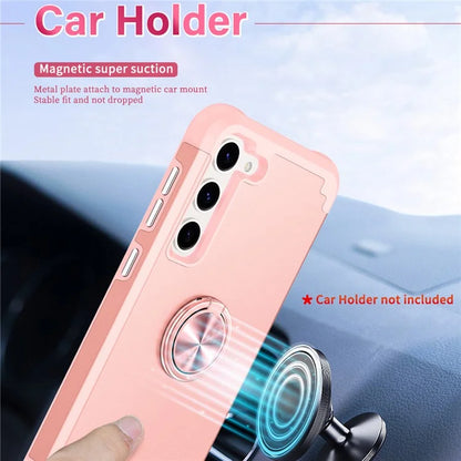 For Samsung Galaxy S24 Back Case Ring Kickstand Shockproof Phone Protective Cover