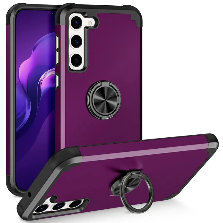 For Samsung Galaxy S24 Back Case Ring Kickstand Shockproof Phone Protective Cover