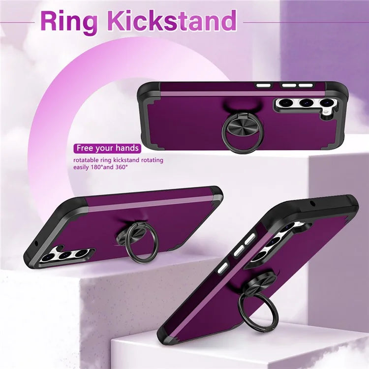 For Samsung Galaxy S24 Back Case Ring Kickstand Shockproof Phone Protective Cover