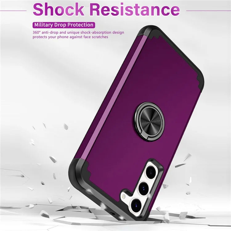 For Samsung Galaxy S24 Back Case Ring Kickstand Shockproof Phone Protective Cover