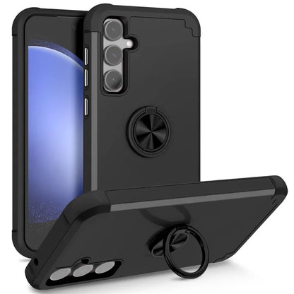 For Samsung Galaxy S23 FE Case with Ring Kickstand Anti-drop PC+TPU Back Cover