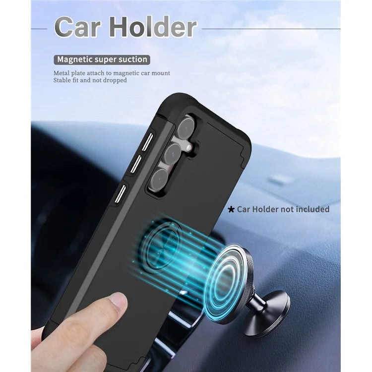 For Samsung Galaxy S23 FE Case with Ring Kickstand Anti-drop PC+TPU Back Cover