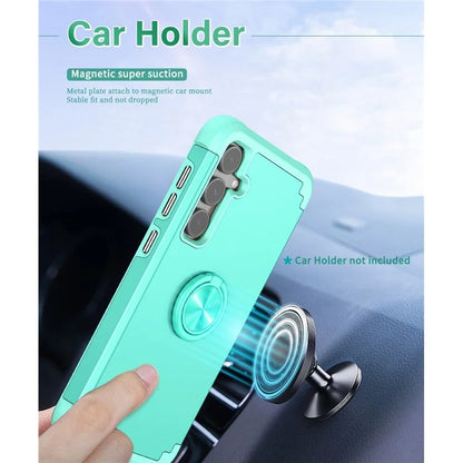For Samsung Galaxy S23 FE Case with Ring Kickstand Anti-drop PC+TPU Back Cover