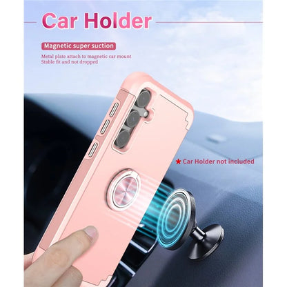 For Samsung Galaxy S23 FE Case with Ring Kickstand Anti-drop PC+TPU Back Cover
