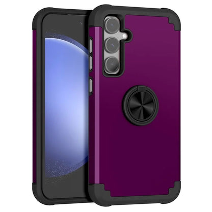 For Samsung Galaxy S23 FE Case with Ring Kickstand Anti-drop PC+TPU Back Cover