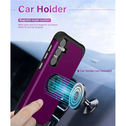 For Samsung Galaxy S23 FE Case with Ring Kickstand Anti-drop PC+TPU Back Cover