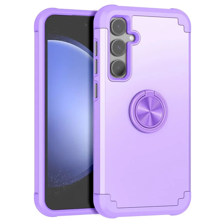 For Samsung Galaxy S23 FE Case with Ring Kickstand Anti-drop PC+TPU Back Cover
