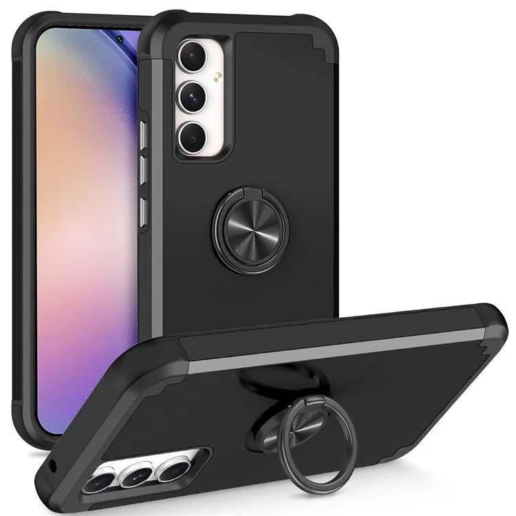 For Samsung Galaxy A15 5G Phone Case Back Cover with Finger Ring Kickstand