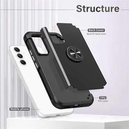 For Samsung Galaxy A15 5G Phone Case Back Cover with Finger Ring Kickstand