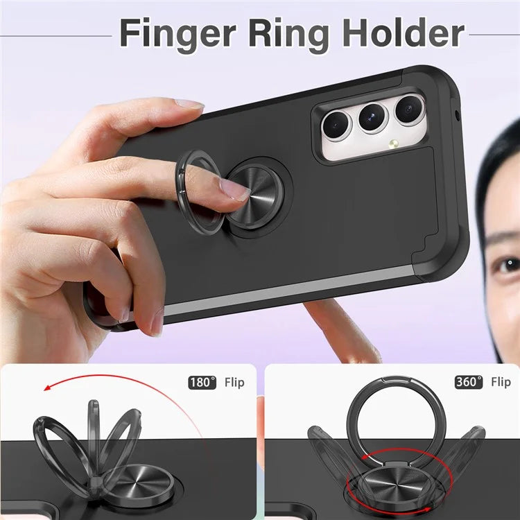 For Samsung Galaxy A15 5G Phone Case Back Cover with Finger Ring Kickstand