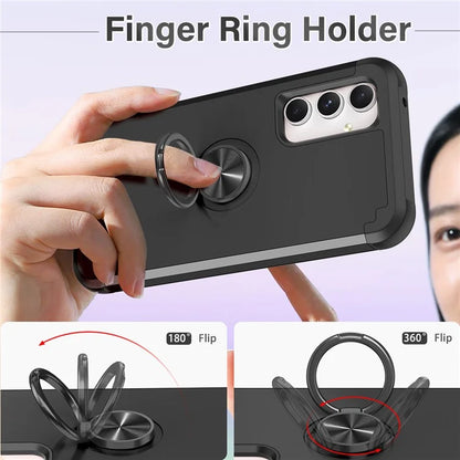 For Samsung Galaxy A15 5G Phone Case Back Cover with Finger Ring Kickstand