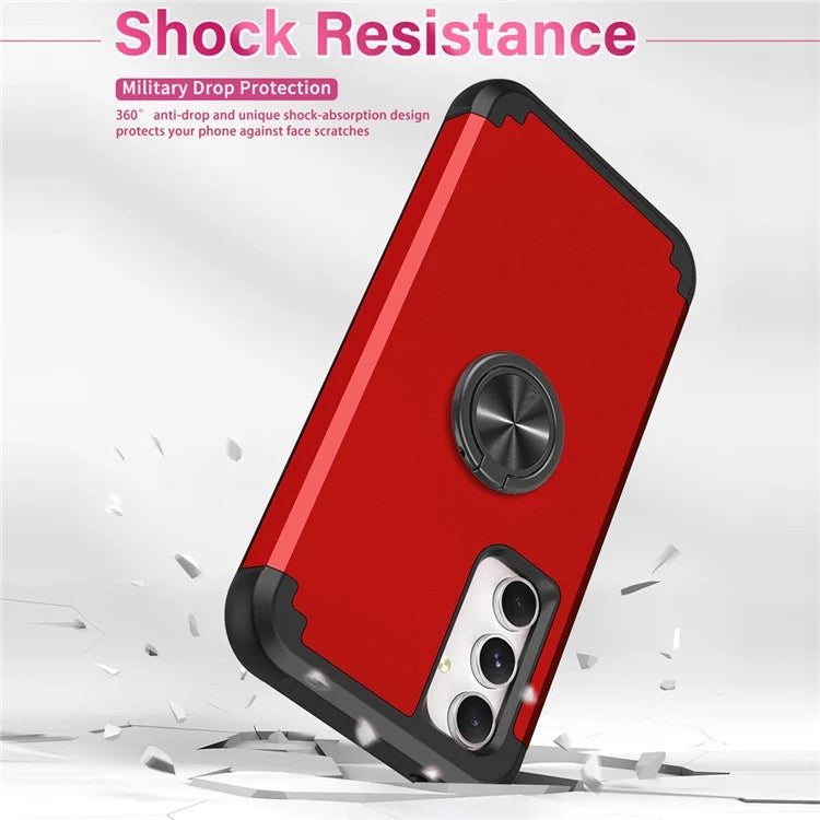 For Samsung Galaxy A15 5G Phone Case Back Cover with Finger Ring Kickstand