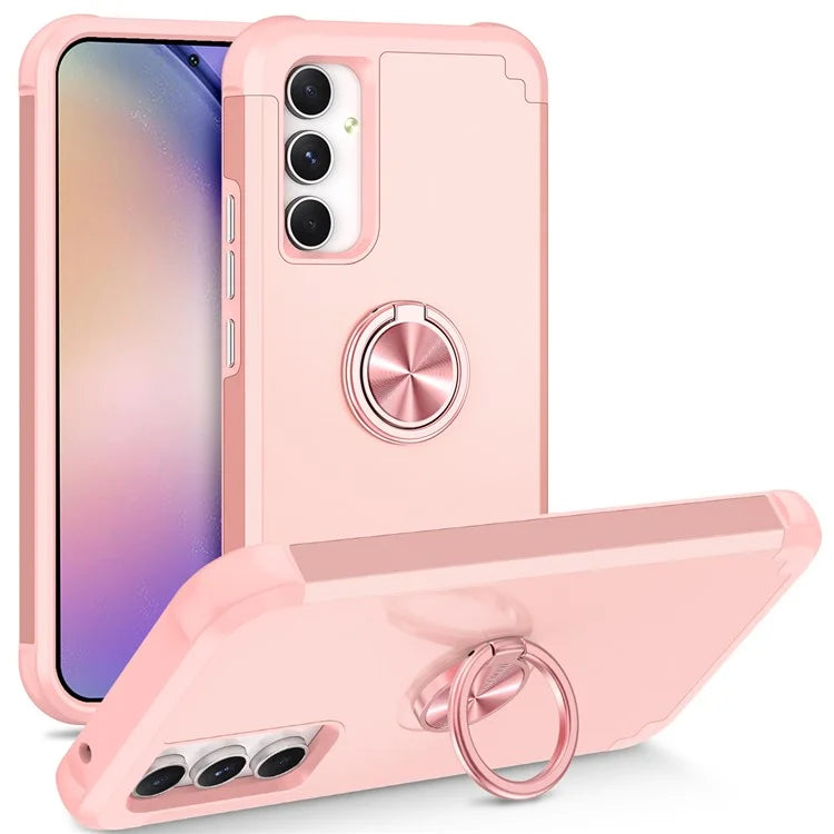For Samsung Galaxy A15 5G Phone Case Back Cover with Finger Ring Kickstand